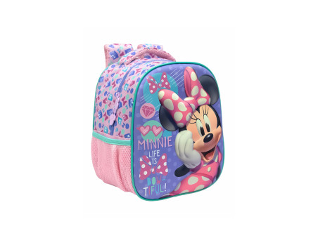 MOCHILA MINNIE 25CM.RS/AZ.1D.