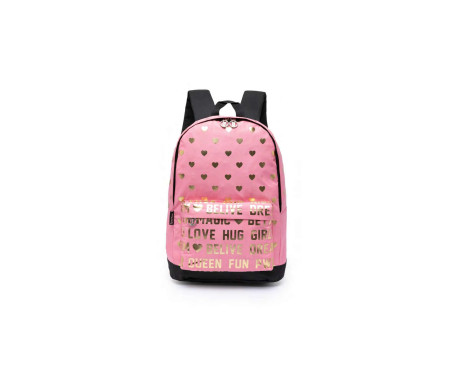 MOCHILA SPECTOR CORACAO ROSA 41CM.1D.