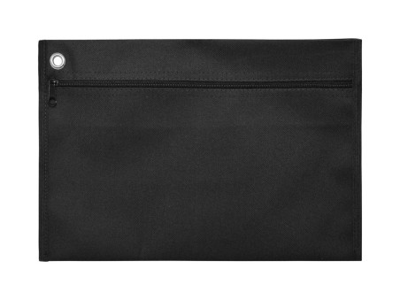 MALOTE OF.LONA PRETA/AZUL HORIZ.C/FECHO