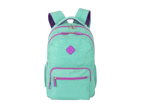 MOCHILA COLLEGE CRINKLE VERDE AG.45CM.2D