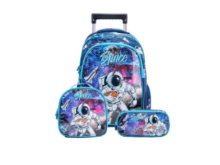 KIT MOCHILA CAR+LANCH+EST.SPACE 46CM.2D.