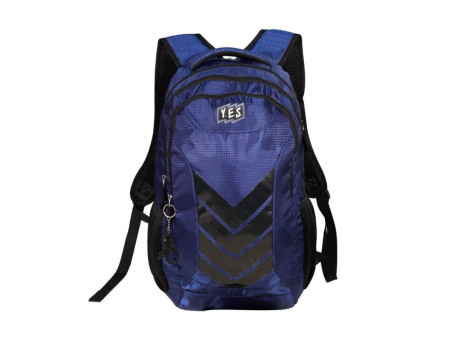 MOCHILA YES AZUL/PRETO 48CM.2D.