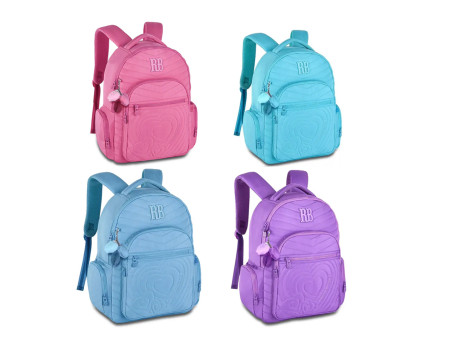 MOCHILA REBECCA BONBON CORES 44CM.2D.