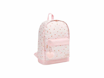 MOCHILA ROSA C/CORACAO...