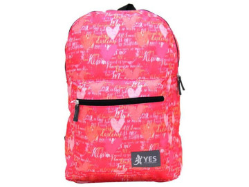MOCHILA YES ROSA CORACAO...