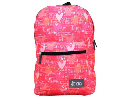 MOCHILA YES ROSA CORACAO 42M 1D.