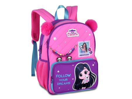 MOCHILA LULUCA ROSA 40CM.2D.
