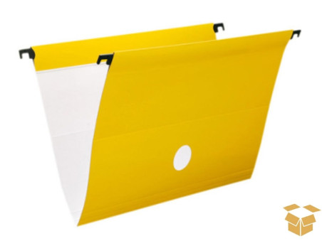 PASTA SUSPENSA COLORIDA AMARELO C/6