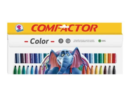 PINCEL ATOMICO 24 CORES JUMBO 1,4MM