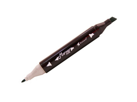 PINCEL MARCADOR 2 PONTAS VERDE ESM-055