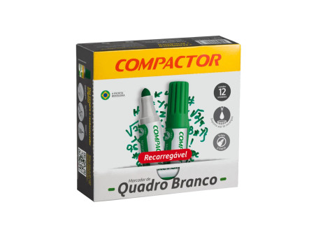 PINCEL QUADRO BRANCO REC.VD.COMPACT.C/12