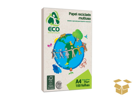 PAPEL A4 75G.RECICLADO JANDAIA 50X100F