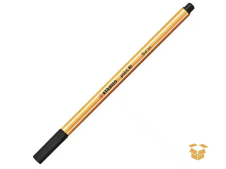 CANETA HIDR.STABILO 0,4MM.PRETO C/10