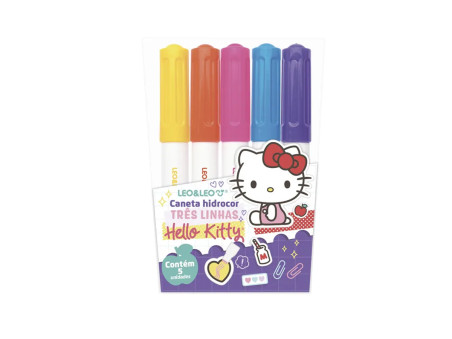 CANETA HIDR.03 LINHAS 05 COR.HELLO KITTY