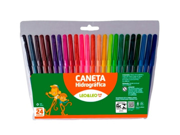 CANETA HIDR.24 CORES LEO E LEO