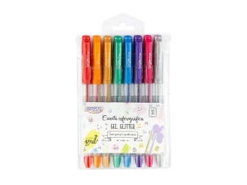 CANETA GEL 08 CORES GLITTER...
