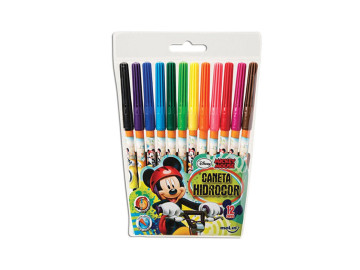 CANETA HIDR.12 CORES MICKEY