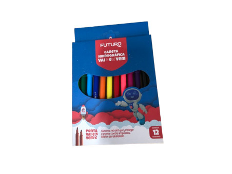 CANETA HIDR.12 COES VAI E VEM