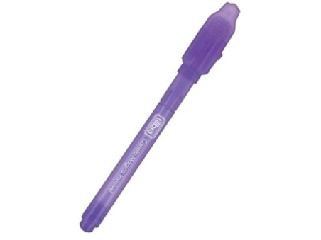 CANETA MAGICA INVISIVEL C/LUZ NEGRA BT.