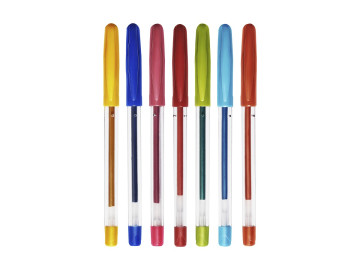 CANETA GEL 08 CORES GLITER