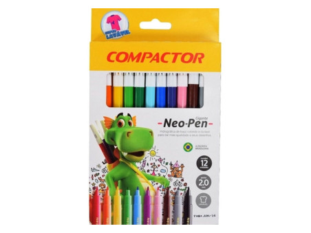 CANETA HIDR.12 CORES NEOPEN GRD