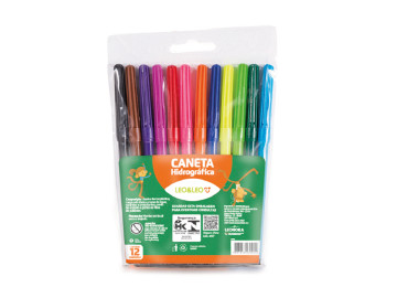 CANETA HIDR.12 CORES LEO E LEO