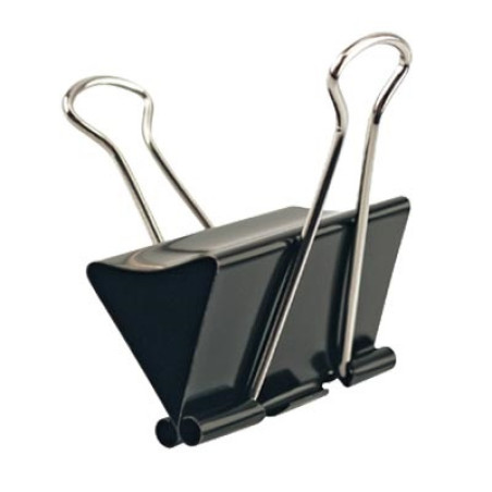 PRENDEDOR PAPEL  41MM PRETO METAL-AV