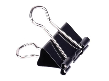PRENDEDOR PAPEL  32MM PRETO METAL-AV