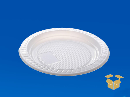 PRATO 15CM.PLAST.RASO BRANCO 100X10