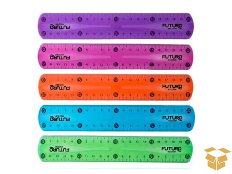 REGUA  20CM.FLEXIVEL C/25