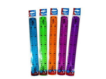 REGUA  30CM.PLASTICA CORES...