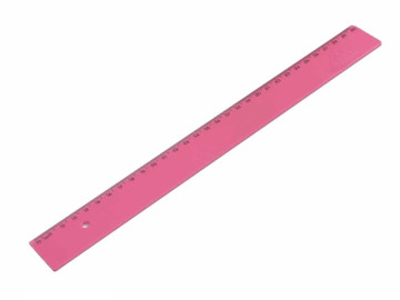 REGUA  30CM.PLASTICA ROSA...