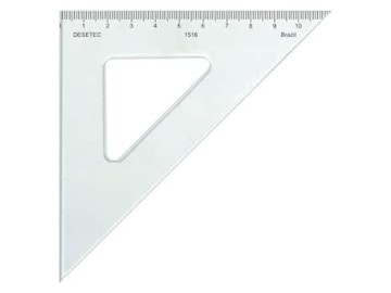 ESQUADRO 45 GRAUS ACRILICO...