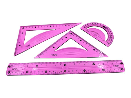 KIT GEOMETRICO REGUA/TRANSF/ESQ-FLEXIVEL