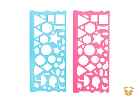 GABARITO GEOMETRICO 20CM.RETANGULAR C/12