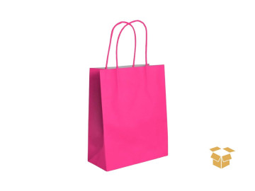 SACOLA PAPEL 16X09X21 ROSA...