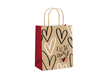 SACOLA PAPEL 21X15X8 TE AMO-AV