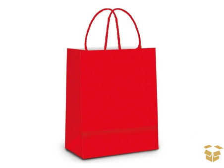 SACOLA PAPEL 14X9X21 VERMELHA C/50