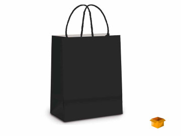 SACOLA PAPEL 31X12X39 PRETA...