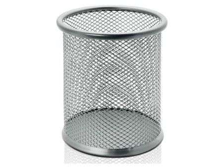 PORTA CANETA/LAPIS ARAMADO PRATA KAZ