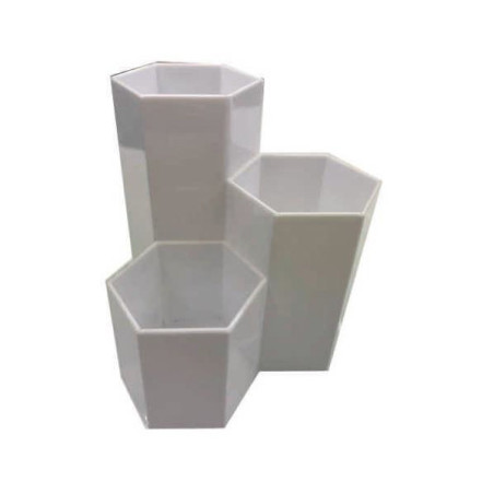 ORGANIZADOR MESA BRANCO EXAGONAL