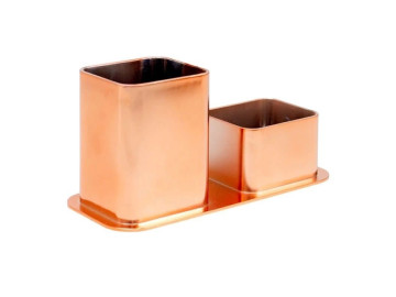 PORTA CANETA/CLIPS ROSE...