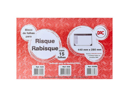 REFIL RISQUE E RABISQUE 28X44CM.15F.