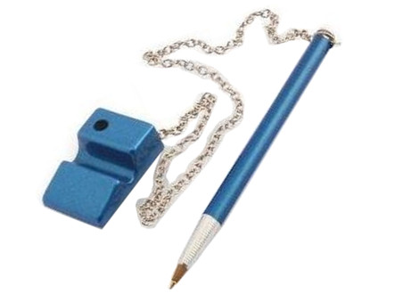 CANETA FIXA BASE HORIZONTAL AZUL