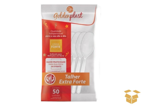 COLHER PLAST.REFEICAO BRANCA REFOR.20X50