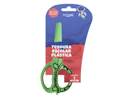 TESOURA ESCOLAR 13CM.PLASTICA SEM LAMINA
