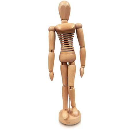 MANEQUIM MADEIRA 30CM FEMININO FLEXIVEL