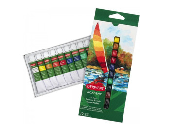 TINTA OLEO 12 CORES DERWENT...