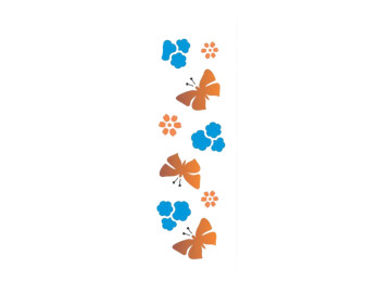 STENCIL BORBOLETAS E FLORES...