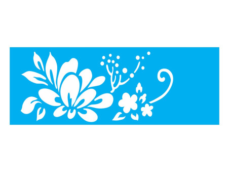 STENCIL FLOR ESTILIZADA 0X30 ST 2223